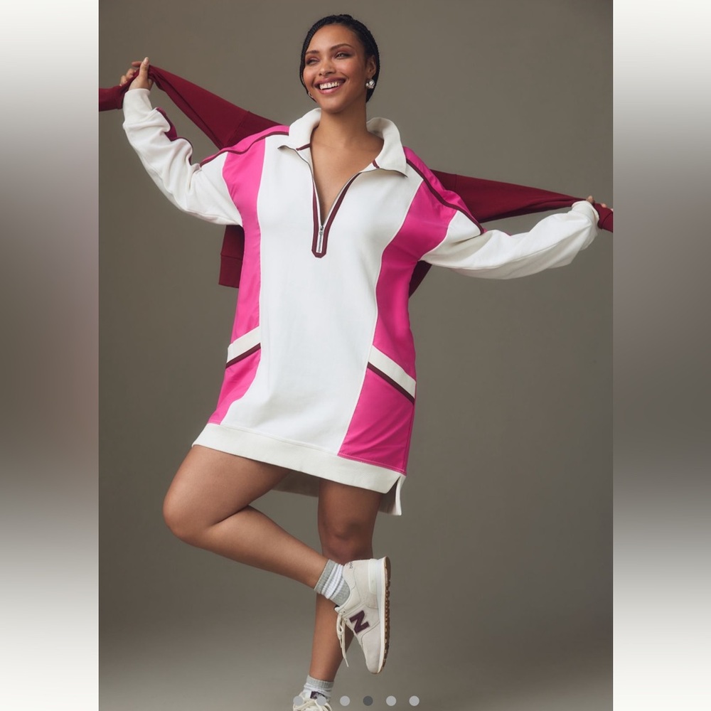 NWOT Anthropologie Daily Practice Colorblock Athletic Mini Dress